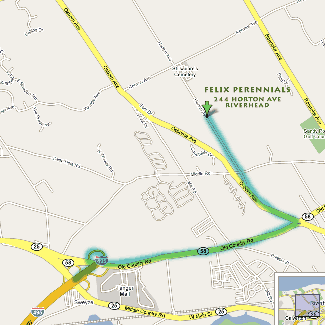 Map to Felix Perennials